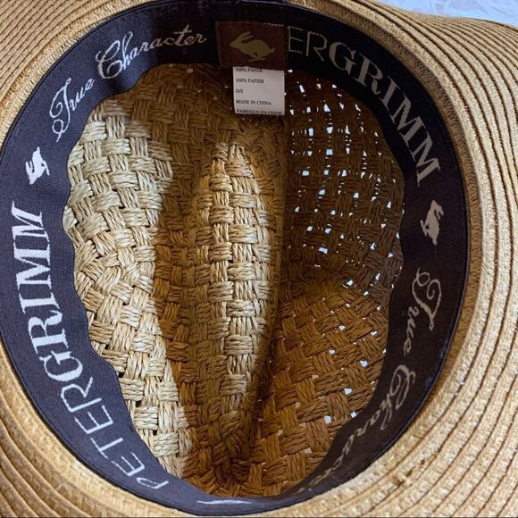 NWT Peter Grimm Hat ‘True Character’ Straw Hat One Size Fits - Picture 6 of 8